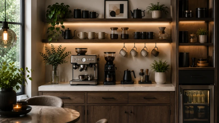 11 Modern Coffee Bar Ideas for a Sleek, Functional Home Setup