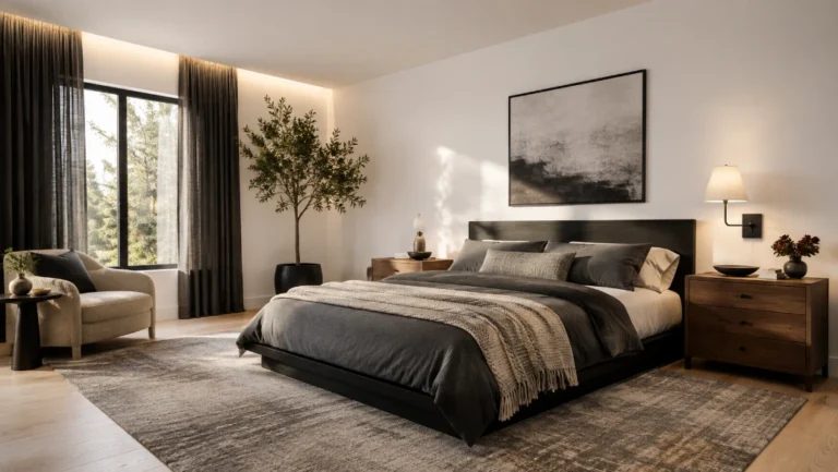 Moody Bedroom Ideas with White Walls That Create Depth Without Darkness