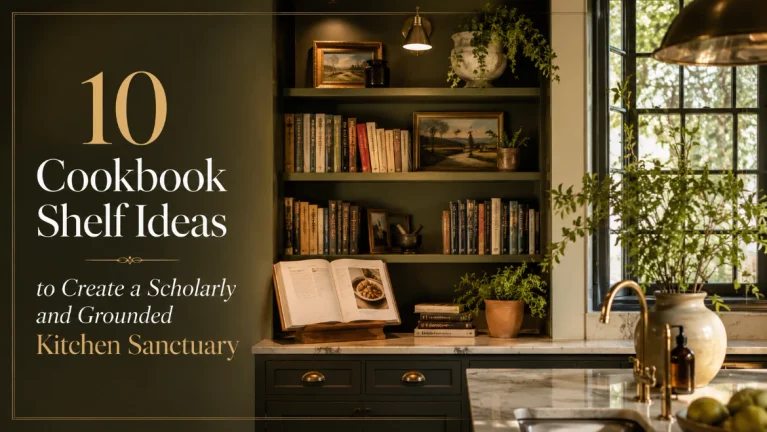 10 Cookbook Shelf Ideas to Create a Scholarly and Grounded Kitchen Sanctuary